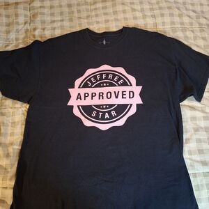Jeffree Star Black Tee with Pink Approved Badge